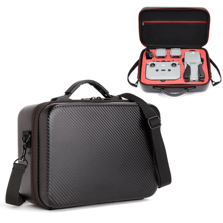 For DJI Mavic Air 2 Portable PU Shoulder Storage Bag Protective Box(Black Red) - DJI & GoPro Accessories by buy2fix | Online Shopping UK | buy2fix