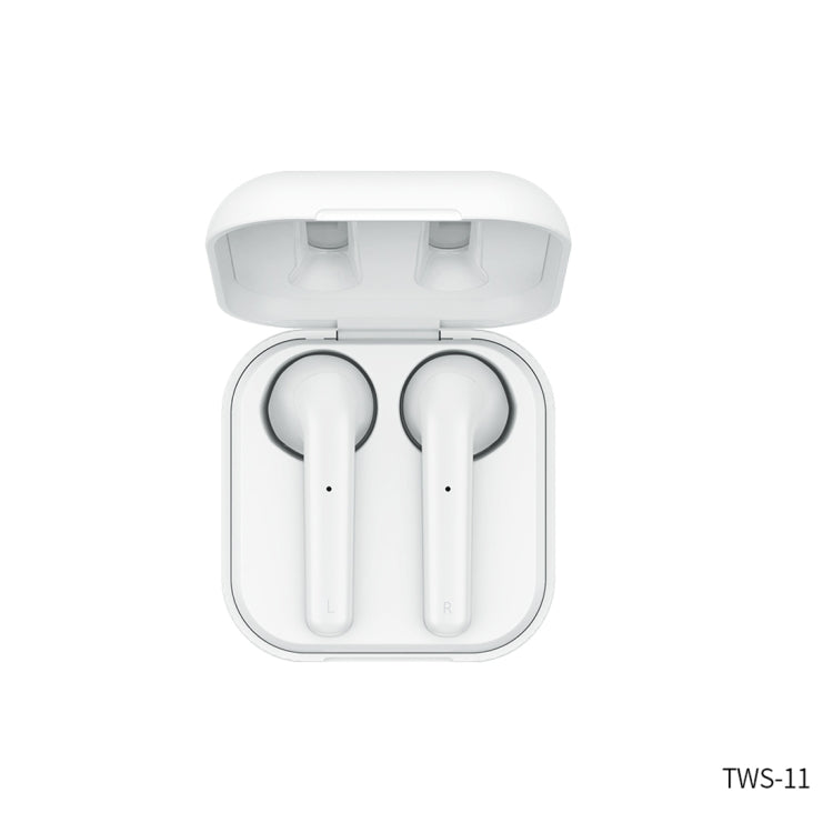 REMAX TWS-11 Bluetooth 5.0 True Wireless Bluetooth Stereo Music Earphone with Charging Box(White) - TWS Earphone by REMAX | Online Shopping UK | buy2fix