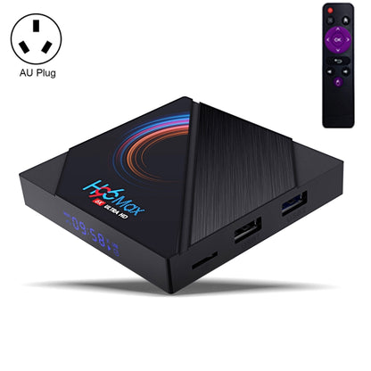 H96 Max 6K Ultra HD Smart TV Box with Remote Controller, Android 10.0, Allwinner H616 Quad Core ARM Cortex-A53, 4GB+32GB, Support TF Card / USBx2 / AV / HDMI / WIFI, AU Plug - Consumer Electronics by buy2fix | Online Shopping UK | buy2fix