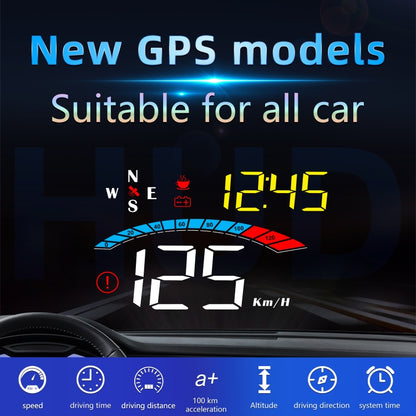 M16 Car HUD Head-up Display GPS Speed Meter Speed / Voltage - Head Up Display System by buy2fix | Online Shopping UK | buy2fix