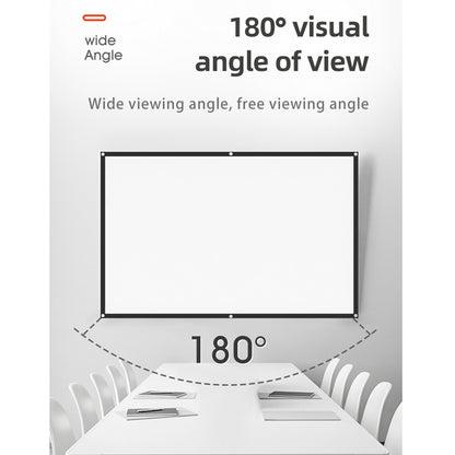 Simple Folding High Density Polyester Projector Film Curtain, Size:100 inch (16:9) Projection Area: 221x125cm - Consumer Electronics by buy2fix | Online Shopping UK | buy2fix