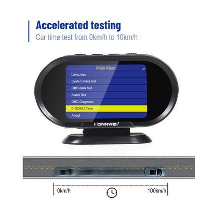 KONNWEI KW206 2 in 1 OBDII / EOBD12V Car Fault Scanner + 3.5 inch LCD Monitor - In Car by KONNWEI | Online Shopping UK | buy2fix