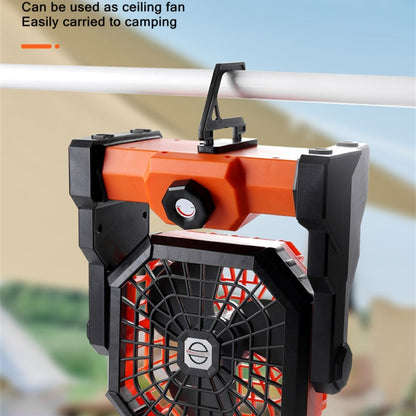 X3 Outdoor Portable Fan USB Charging Air Cooling Fan with LED Night Lamp (Orange) - Consumer Electronics by buy2fix | Online Shopping UK | buy2fix