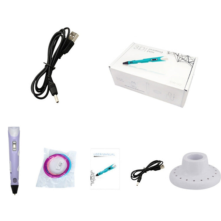 Hand-held 3D Printing Pen, USB Plug(Purple) - Consumer Electronics by buy2fix | Online Shopping UK | buy2fix