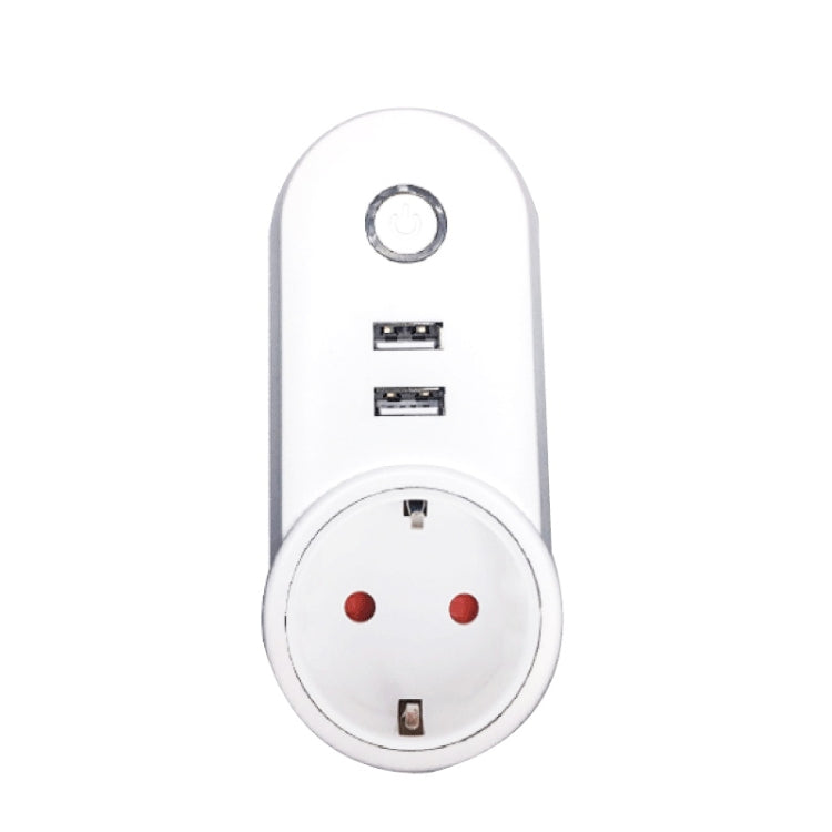 SA-002 2 USB Ports + 1 EU Socket WiFi Smart Power Plug Socket, Compatible with Alexa and Google Home, AC 110V-230V, EU Plug - Consumer Electronics by buy2fix | Online Shopping UK | buy2fix