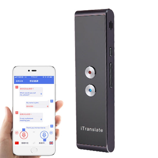 T8 Handheld Pocket Smart Voice Translator Real Time Speech Translation Translator with Dual Mic, Support 33 Languages(Black) - Consumer Electronics by buy2fix | Online Shopping UK | buy2fix