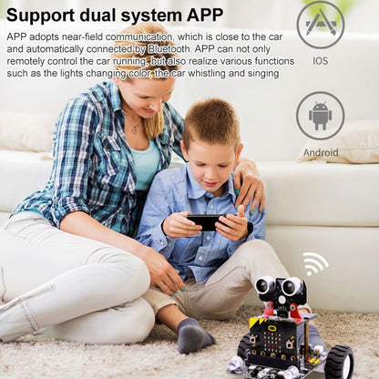 Yahboom Microbit Smart Robot Car Bitbot with IR and APP for Micro:bit V2/V1.5, without Micro:bit V2/V1.5 Board - Consumer Electronics by YAHBOOM | Online Shopping UK | buy2fix