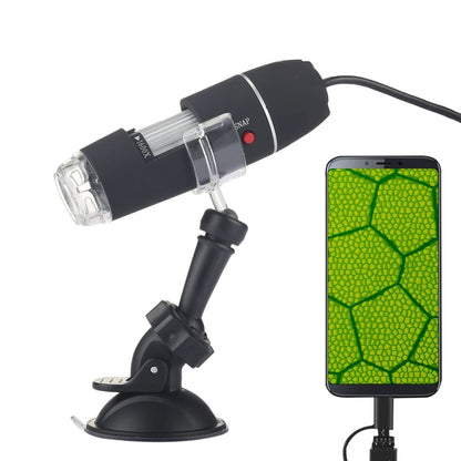 1600X Magnifier HD 0.3MP Image Sensor 2 in 1 USB Digital Microscope with 8 LED & Professional Stand - Consumer Electronics by buy2fix | Online Shopping UK | buy2fix