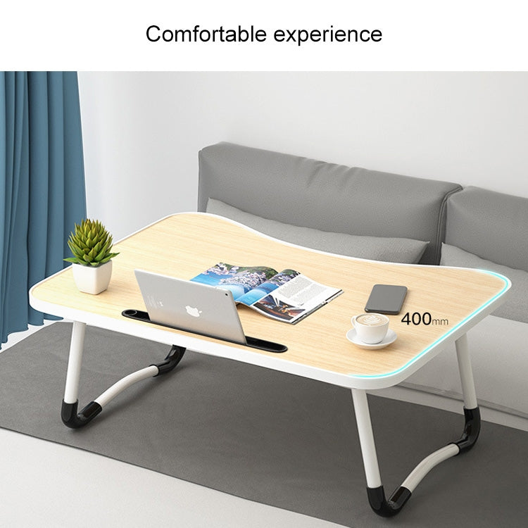 W-shaped Non-slip Legs Square Pattern Adjustable Folding Portable Laptop Desk without Card Slot (Cloud) - Computer & Networking by buy2fix | Online Shopping UK | buy2fix