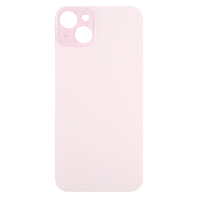 For iPhone 15 Plus Glass Battery Back Cover(Pink) -  by buy2fix | Online Shopping UK | buy2fix