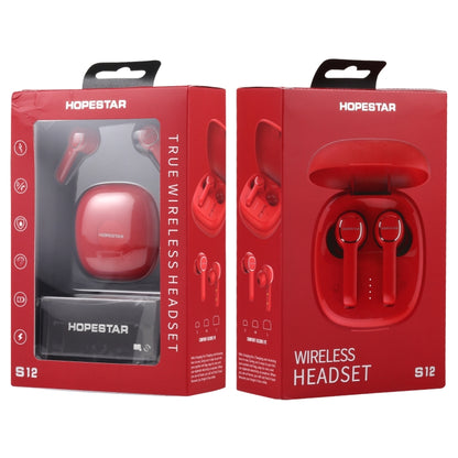 HOPESTAR S12 Bluetooth 5.0 True Wireless Bluetooth Earphone (Red) - TWS Earphone by HOPESTAR | Online Shopping UK | buy2fix