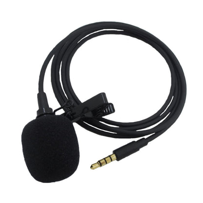 ZS0154 Recording Clip-on Collar Tie Mobile Phone Lavalier Microphone, Cable length: 1.2m (Black) - Microphone by buy2fix | Online Shopping UK | buy2fix