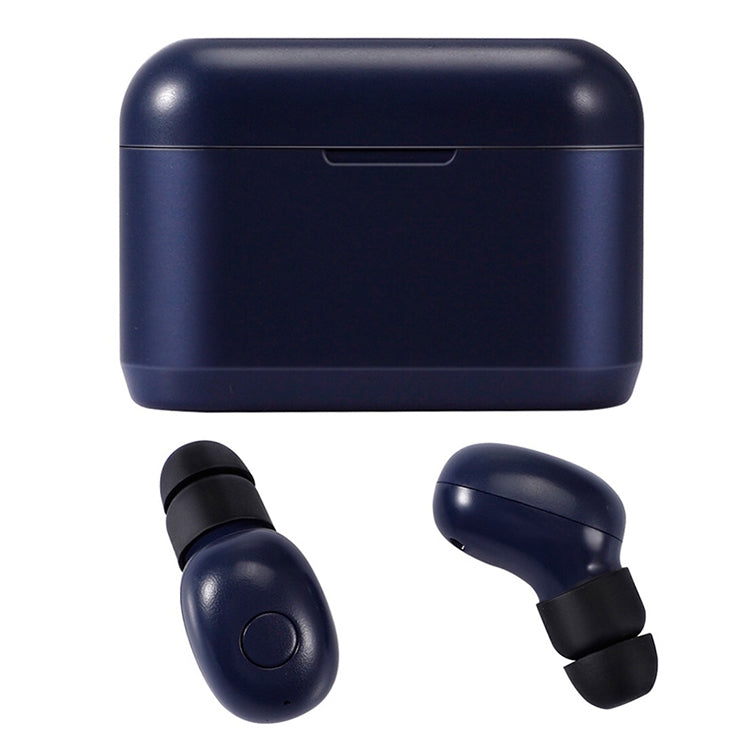 DT-4 IPX Waterproof Bluetooth 5.0 Wireless Bluetooth Earphone with 350mAh Magnetic Charging Box, Support for Calling(Dark Blue) - Bluetooth Earphone by buy2fix | Online Shopping UK | buy2fix