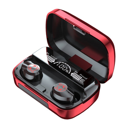 M23 Little Devil Pattern Intelligent Noise Reduction Touch Bluetooth Earphone with Three-screen Battery Display & Mirror Charging Box, Support HD Call & Siri (Red) - Bluetooth Earphone by buy2fix | Online Shopping UK | buy2fix