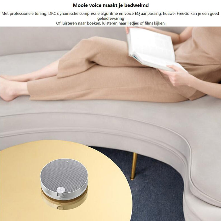 Original Huawei FreeGO Bluetooth 5.0 Portable Pickup Noise Reduction Bluetooth Speaker(Silver) - Mini Speaker by Huawei | Online Shopping UK | buy2fix