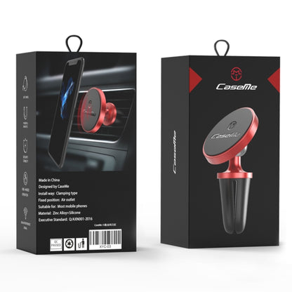 CaseMe Universal 360 Degree Rotation Magnetic Car Air Outlet Vent Mount Phone Holder, For iPhone, Galaxy, Sony, Lenovo, HTC, Huawei, and other Smartphones (Red) - Car Holders by CaseMe | Online Shopping UK | buy2fix