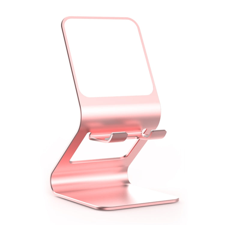 Universal Mobile Phone / Tablet PC Multifunctional Metal Desktop Stand with Makeup Mirror (Pink) - Desktop Holder by buy2fix | Online Shopping UK | buy2fix