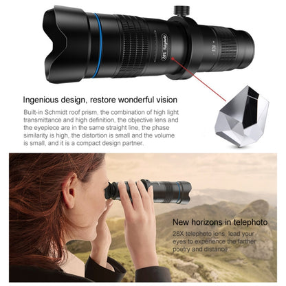 APEXEL APL-JS28X 28X HD External Dual-adjustment Zoom Telescope Universal Telephoto Phone Lens - Others Lens by APEXEL | Online Shopping UK | buy2fix