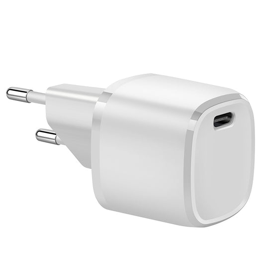 APQ-006 PD 20W USB-C / Type-C Single Port Wine Barrel Shape Travel Charger, EU Plug (White) - Mobile Accessories by buy2fix | Online Shopping UK | buy2fix