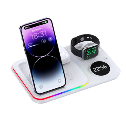 30W 4 in 1 Multifunctional Wireless Charger (White) - Wireless Charger by buy2fix | Online Shopping UK | buy2fix