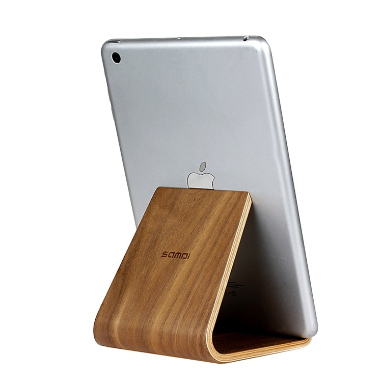 SamDi Artistic Wood Grain Walnut Desktop Holder Stand DOCK Cradle, For Xiaomi, iPhone, Samsung, HTC, LG, iPad and other Tablets(Coffee) - Desktop Holder by buy2fix | Online Shopping UK | buy2fix