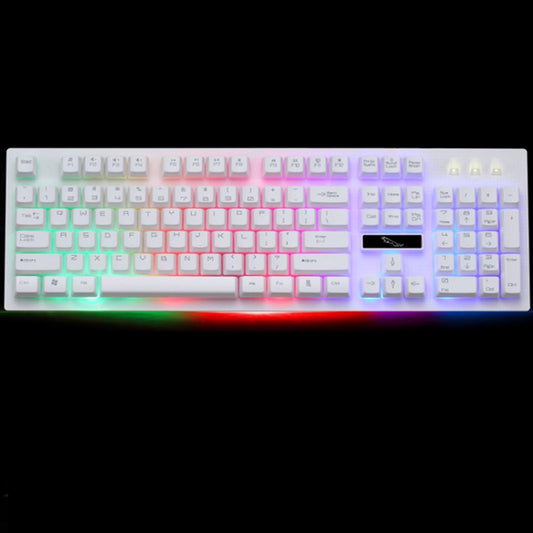 ZGB G20 104 Keys USB Wired Mechanical Feel Glowing Computer Keyboard Gaming Keyboard(White) - Wired Keyboard by buy2fix | Online Shopping UK | buy2fix