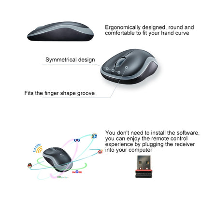 Logitech M185 2.4GHz 3-keys 1000DPI Wireless Optical Mouse, Wireless Range: 10m (Red) - Wireless Mice by Logitech | Online Shopping UK | buy2fix