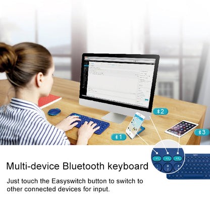 Logitech K380 Portable Multi-Device Wireless Bluetooth Keyboard(Black) - Wireless Keyboard by Logitech | Online Shopping UK | buy2fix