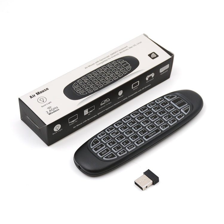 C120 Back-light Air Mouse 2.4GHz Wireless Keyboard 3D Gyroscope Sense Android Remote Controller for PC, Android TV Box / Smart TV, Game Devices - MINI PC Accessories & Gadgets by buy2fix | Online Shopping UK | buy2fix