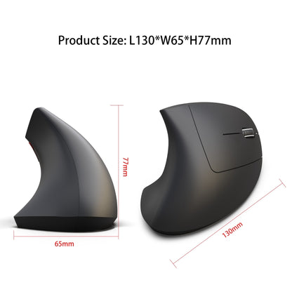 HXSJ T29 Bluetooth 3.0 Wireless Bluetooth 6-Keys 2400 DPI Adjustable Ergonomics Optical Vertical Mouse(Black) -  by HXSJ | Online Shopping UK | buy2fix