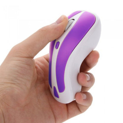 PR-01 6D Gyroscope Fly Air Mouse 2.4G USB Receiver 1600 DPI Wireless Optical Mouse for Computer PC Android Smart TV Box (Purple + White) - Wireless Mice by buy2fix | Online Shopping UK | buy2fix