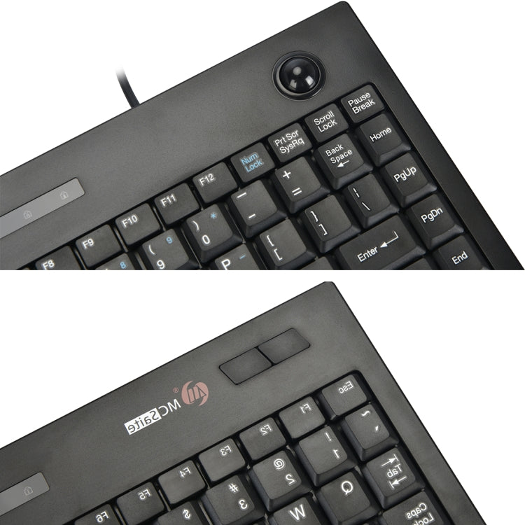 MC Saite MC-9712 Wired 88 Keys Multimedia Computer Keyboard with Trackball for Windows - Wired Keyboard by MC Saite | Online Shopping UK | buy2fix