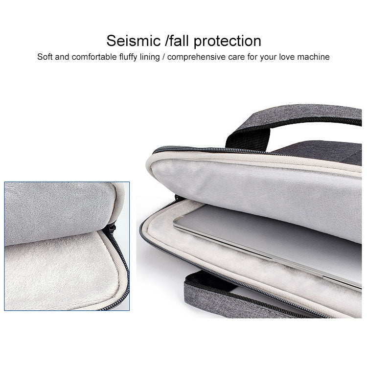 ST02S Waterproof Tear Resistance Hidden Portable Strap One-shoulder Handbag for 15.6 inch Laptops, with Suitcase Belt(Light Grey) - Computer & Networking by buy2fix | Online Shopping UK | buy2fix