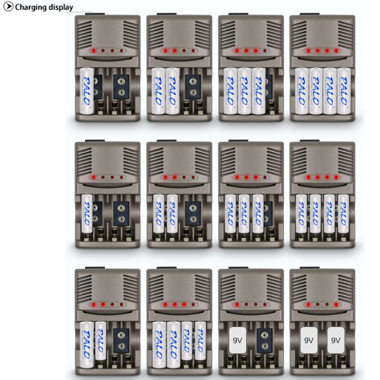 AC 100-240V 4 Slot Battery Charger for AA & AAA & 9V Ni-MH Battery, UK Plug - Consumer Electronics by buy2fix | Online Shopping UK | buy2fix