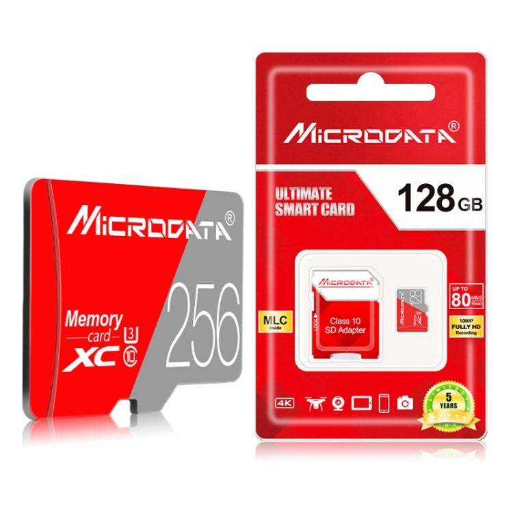 MICRODATA 256GB Class10 Red and Grey TF(Micro SD) Memory Card - Micro SD Card by MiCRODATA | Online Shopping UK | buy2fix