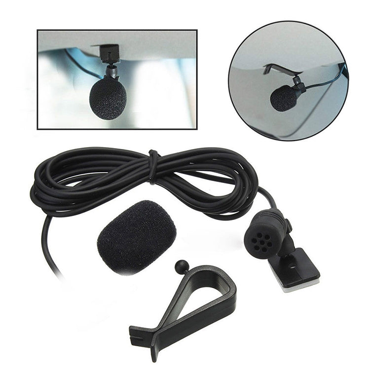 ZJ015MR Stereo 2.5mm Straight Plug Car Navigation DVD External Paste Microphone, Length: 3m - Consumer Electronics by buy2fix | Online Shopping UK | buy2fix