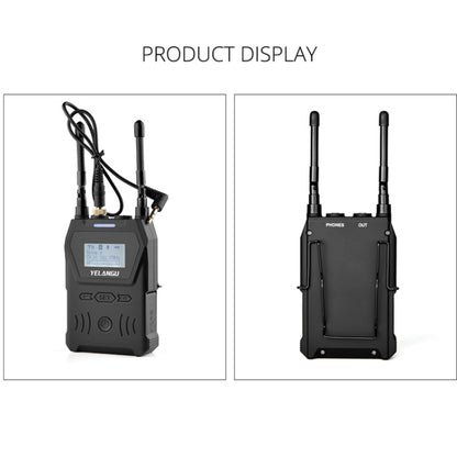 YELANGU YLG9929B MX4 Dual-Channel 100CH UHF Wireless Microphone System with 2 Transmitters and Receiver for DSLR Cameras and Video Cameras(Black) - Camera Microphone by YELANGU | Online Shopping UK | buy2fix