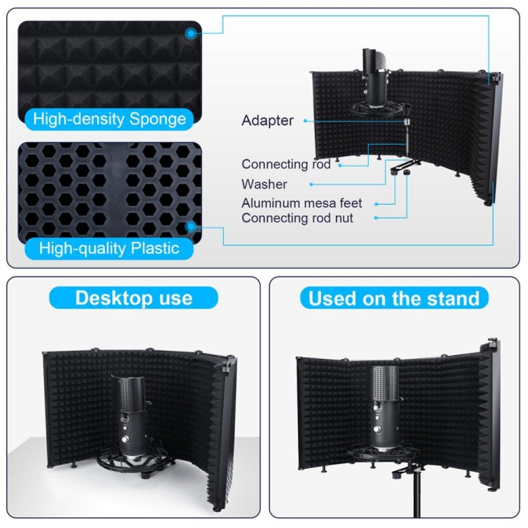 TEYUN S5 Microphone Soundproof Cover Windproof and Sound-absorbing Accessories(Black) - Consumer Electronics by TEYUN | Online Shopping UK | buy2fix