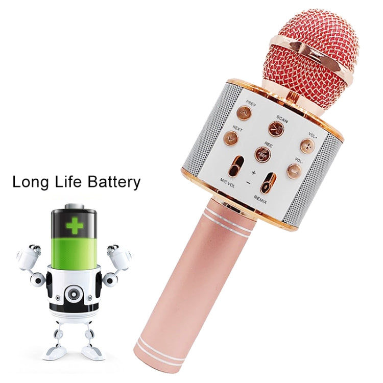 WS-858 Metal High Sound Quality Handheld KTV Karaoke Recording Bluetooth Wireless Microphone, for Notebook, PC, Speaker, Headphone, iPad, iPhone, Galaxy, Huawei, Xiaomi, LG, HTC and Other Smart Phones(Blue) - Consumer Electronics by buy2fix | Online Shopping UK | buy2fix