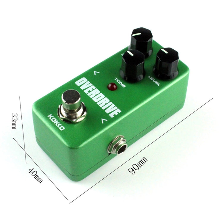 KOKKO FOD3 Mini Electric Guitar Tube Sound Overload Monoblock Effects Pedal(Green) - Guitar Tuner Accessories by KOKKO | Online Shopping UK | buy2fix