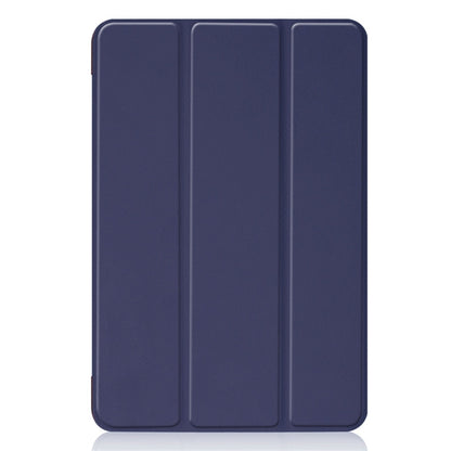 Custer Texture Horizontal Flip Smart PU Leather Case for iPad Mini 4 / Mini 5, with Sleep / Wake-up Function & Three-folding Holder (Blue) - Apple Accessories by buy2fix | Online Shopping UK | buy2fix