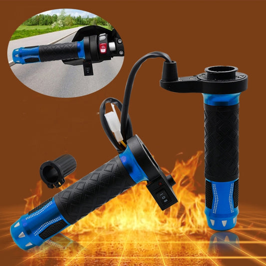 CS-764A2 12V Motorcycle Scooter Aluminum Alloy Electric Hand Grip Cover Heated Grip Handlebar(Blue) - Grips by buy2fix | Online Shopping UK | buy2fix