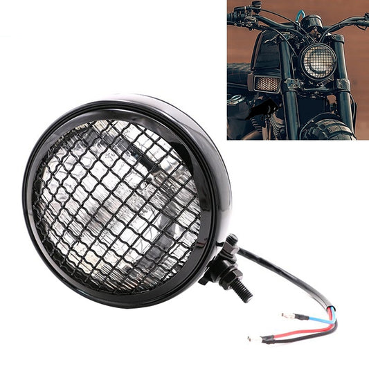 Motorcycle Black Shell Harley Headlight Retro Lamp LED Light Modification Accessories (White) - Headlights by buy2fix | Online Shopping UK | buy2fix