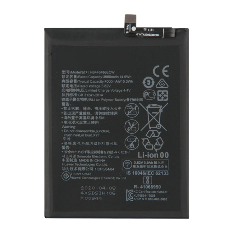 HB446486ECW for Huawei Enjoy 10 Plus Li-ion Polymer Battery - For Huawei by buy2fix | Online Shopping UK | buy2fix