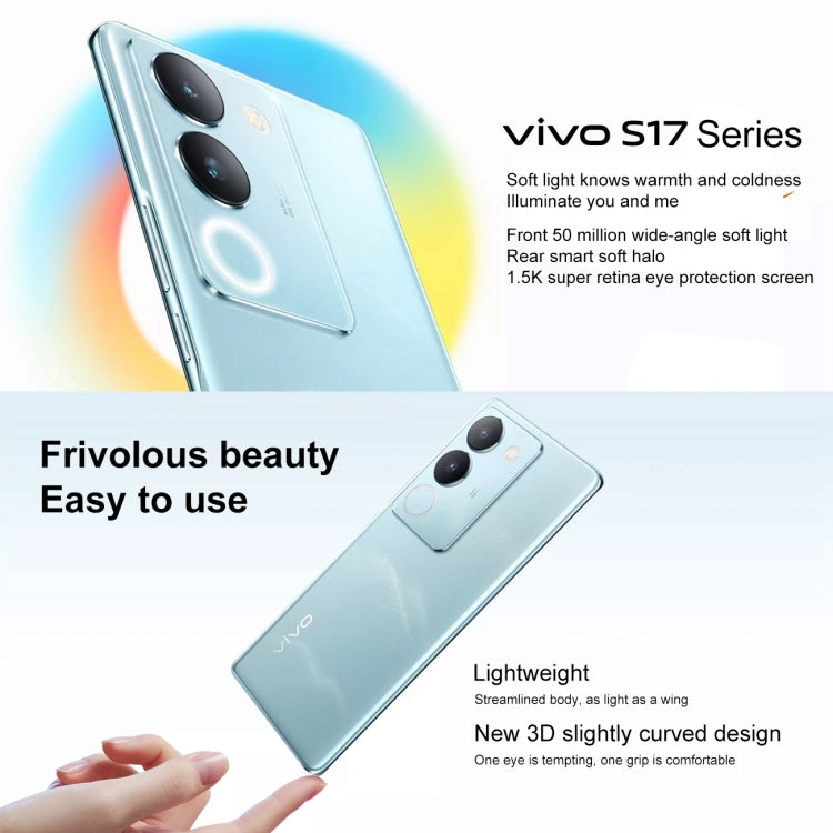 vivo S17 5G, 50MP Camera, 12GB+512GB, Dual Back Cameras, Screen Fingerprint Identification, 4600mAh Battery, 6.78 inch Android 13 OriginOS 3 Snapdragon 778G+ Octa Core up to 2.5GHz, OTG, NFC, Network: 5G (Pink) - vivo by vivo | Online Shopping UK | buy2fix