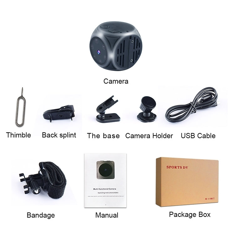 MD21 1080P HD Wireless Camera Sports Outdoor Home Computer Camera, Support Infrared Night Vision / Motion Detection - Security by buy2fix | Online Shopping UK | buy2fix
