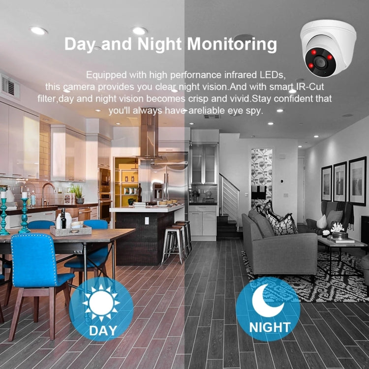 533H2 / IP POE (Power Over Ethernet) 1080P IP Camera Home Security Surveillance Camera, Support Night Vision & Phone Remote View(White) - Security by buy2fix | Online Shopping UK | buy2fix
