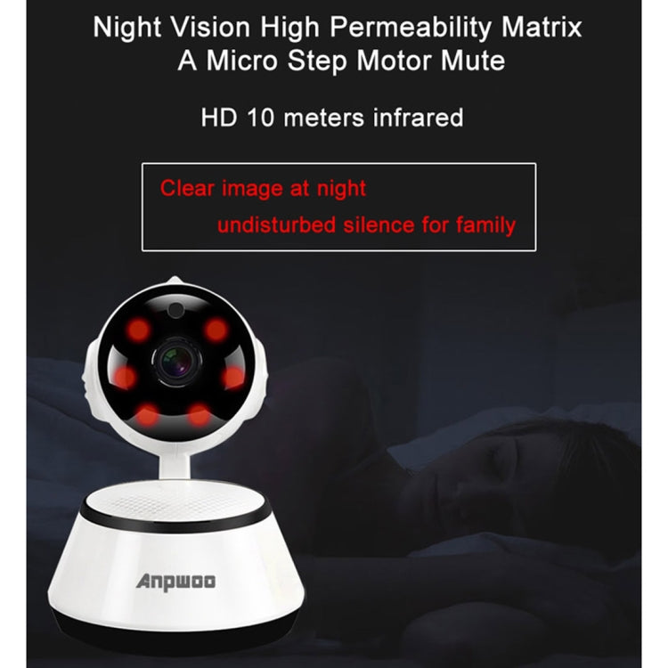 Anpwoo YT001 720P HD WiFi IP Camera with 6 PCS Infrared LEDs, Support Motion Detection & Night Vision & TF Card(Max 64GB) - Security by Anpwoo | Online Shopping UK | buy2fix