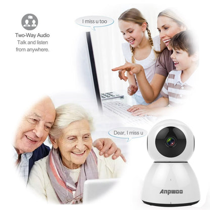 Anpwoo Snowman 1080P HD WiFi IP Camera, Support Motion Detection & Infrared Night Vision & TF Card(Max 64GB)(White) - Security by Anpwoo | Online Shopping UK | buy2fix