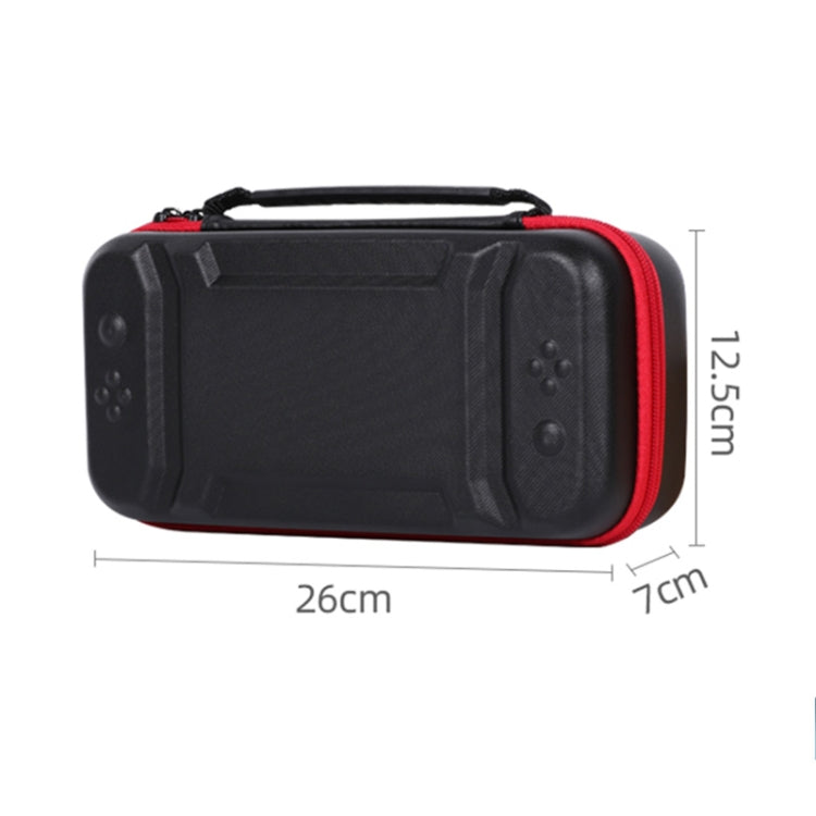 Portable EVA Storage Bag Protective Case Handbag with Holder Function for Nintendo Switch Console, Size: 26x12.5x7cm(Black Red) - Bags by buy2fix | Online Shopping UK | buy2fix